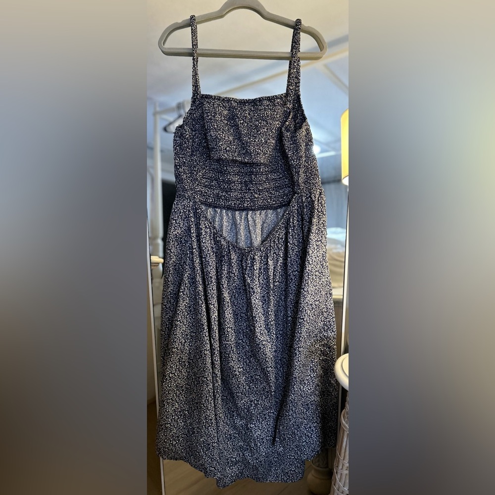 NEW Old Navy 100% Cotton Fit & Flare Cutout Cami Floral Dress 3X Tall - Picture 4 of 4